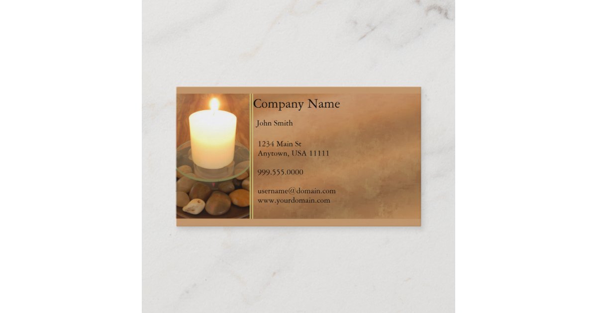 Burning Candle Business Card Zazzle