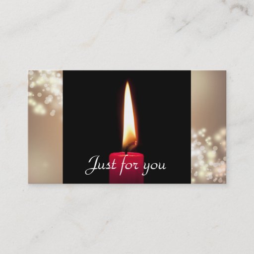 Customizable Burning Candle Business Gift Certificates Business Card Templates