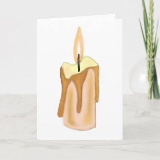 Burning candle card