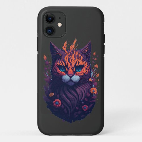 Burning Cat iPhone 11 Case