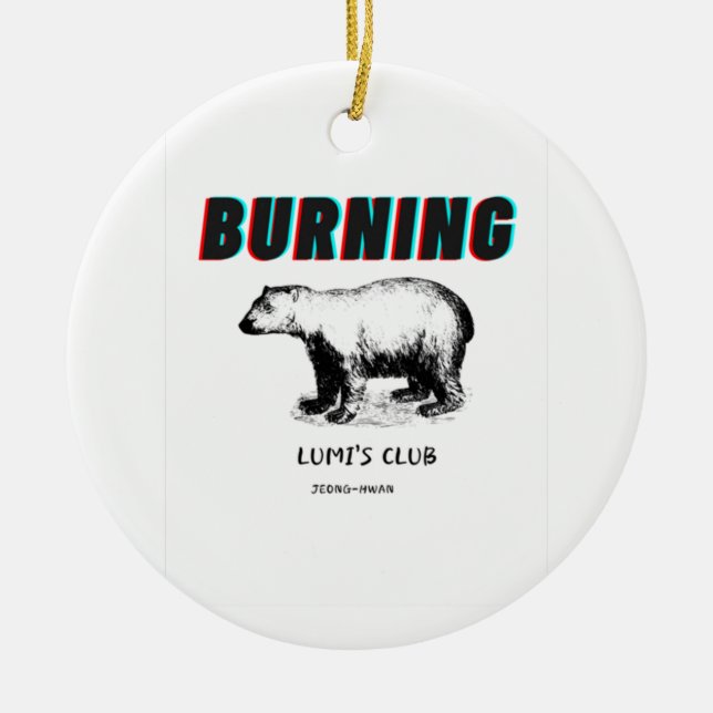 Burning Classic  Ceramic Ornament (Front)