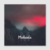 Burning clouds, fog and mountains monogram (Front)