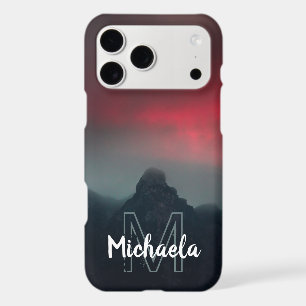 Burning clouds, fog and mountains monogram iPhone 17 pro max case