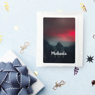 Burning clouds, fog and mountains monogram tea bag drink mix