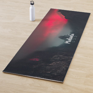 Burning clouds, fog and mountains monogram yoga ma mat