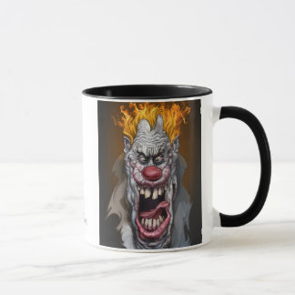 burning clown mug
