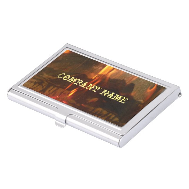 Burning Coals Business Card Holder (Front)