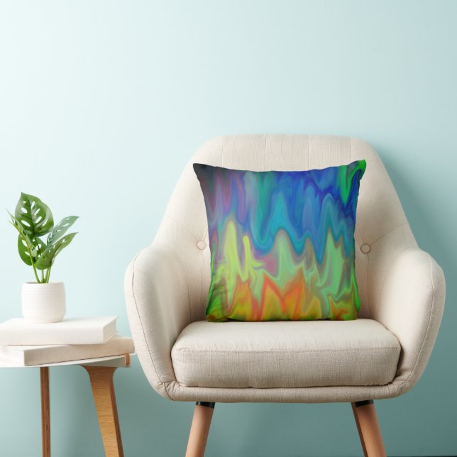 Burning Colors Throw Pillow (Chair)