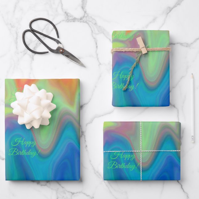 Burning Colors Wrapping Paper Sheets (Front)