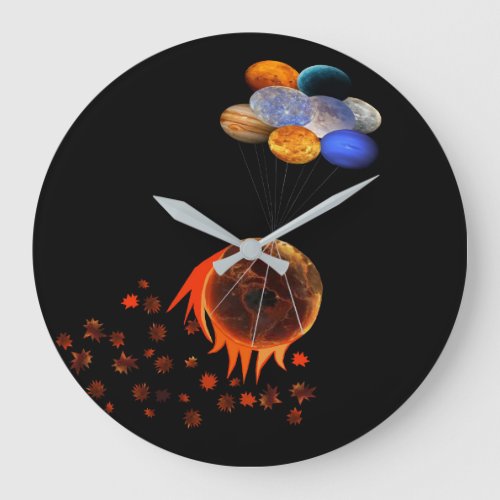 Burning Earth Acrylic 1075 Round Wall Clock 