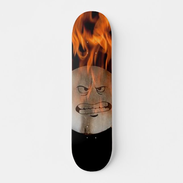 Burning Face Skateboard Deck (Front)