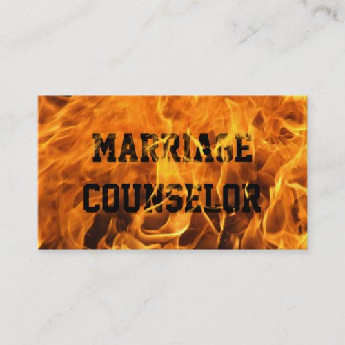 Burning Fire Marriage Counseling Business Card