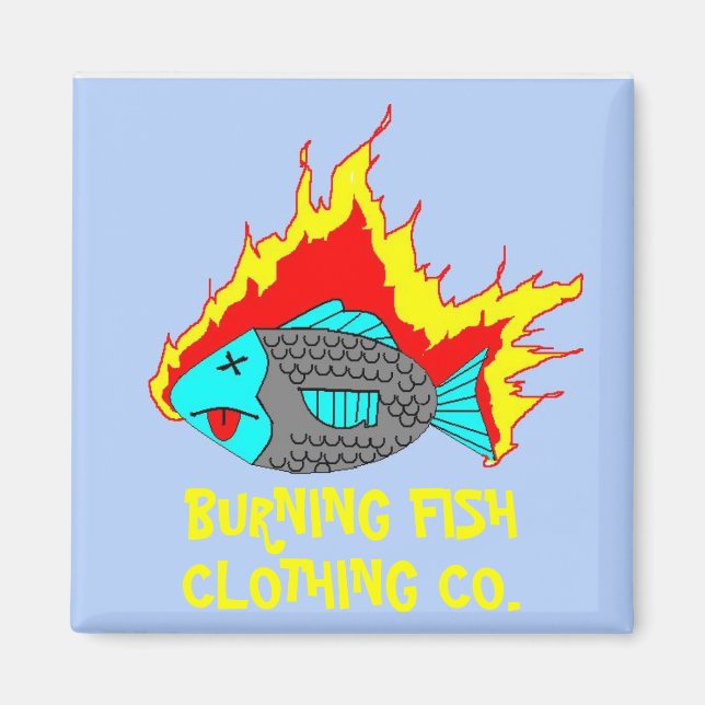 BURNING FISH LOGO MAGNET (Front)