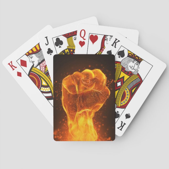 Burning Fist Poker Cards (Back)