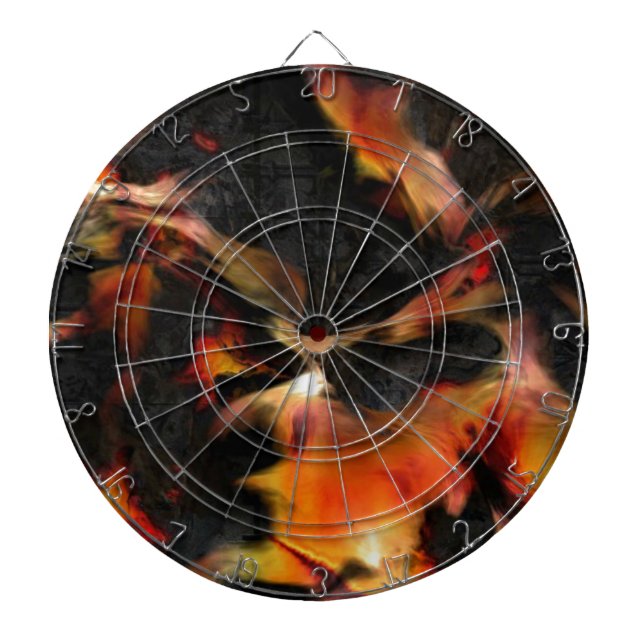 Burning Flames Dart Board (Front)
