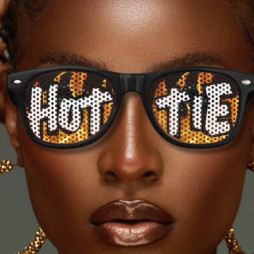 Burning Flames Fire Hottie Retro Sunglasses