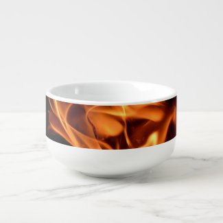 Burning Flames of Orange Fire Black 