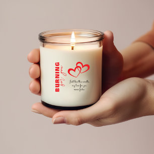 Burning For You Red Hearts Valentine's Day Scented Candle