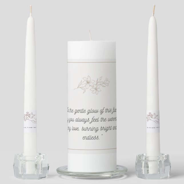 Burning for You Unity Candle Set (Front)