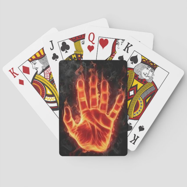 Burning Hand Poker Cards (Back)