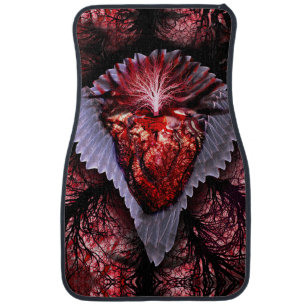 Burning Heart Car Floor Mat