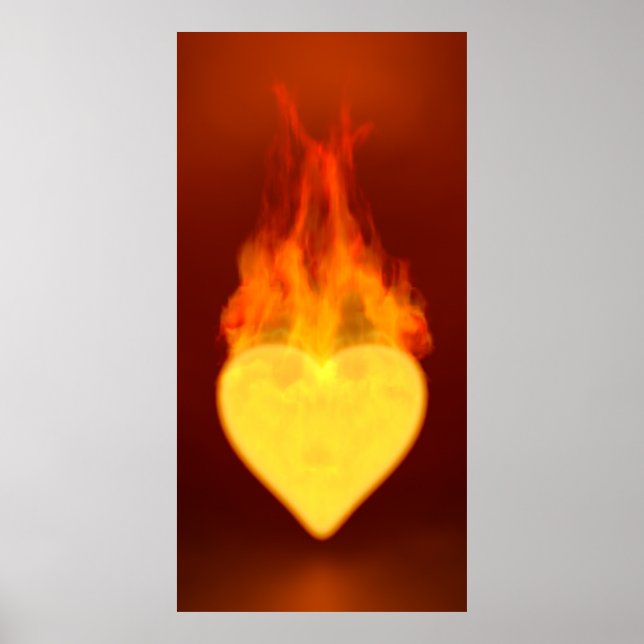 Burning Heart Poster (Front)