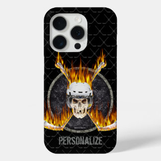 Burning Hockey Sticks iPhone case