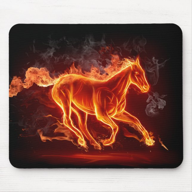 Burning Horse Mouse Pad (Front)