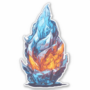 Burning Ice Sticker