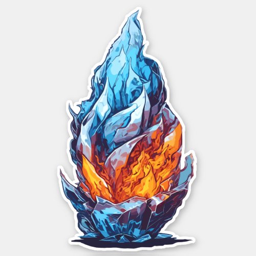 Burning Ice Sticker