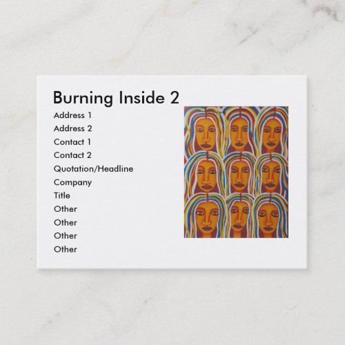 Burning Inside 2 Business Card