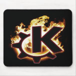 Burning KDE Linux icon Mouse Pad