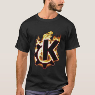 Burning KDE Linux Icon T-Shirt