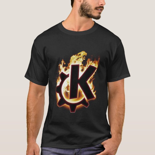 Burning KDE Linux Icon T-Shirt (Front)