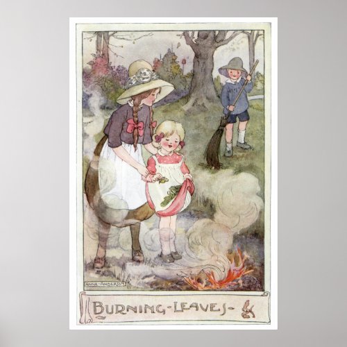 Burning Leaves by Anne Anderson Poster