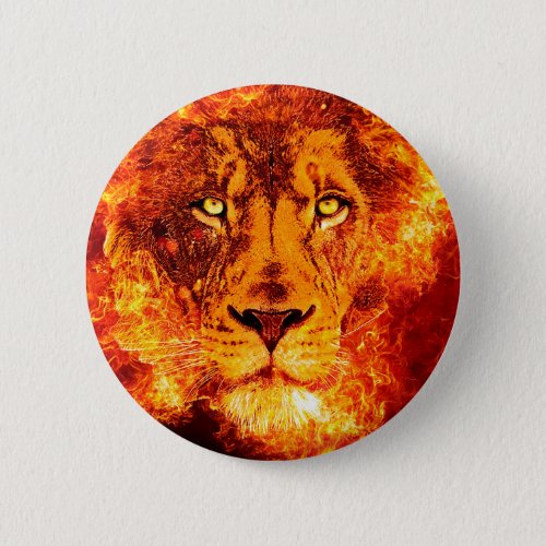 Burning Lion of Judah Button