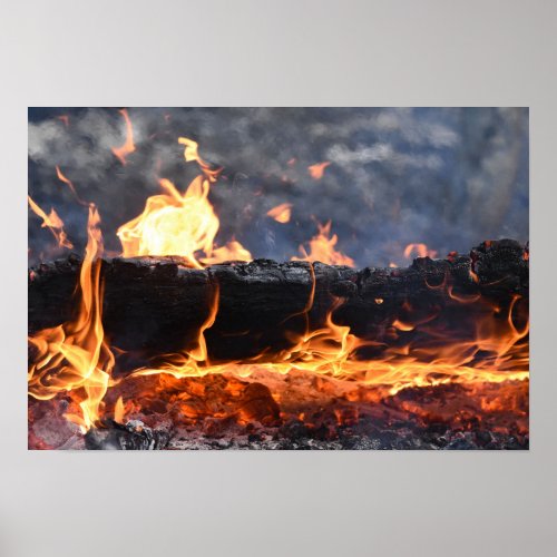 Burning Log Poster