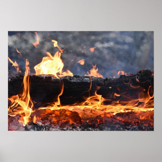 Burning Log Poster (Front)