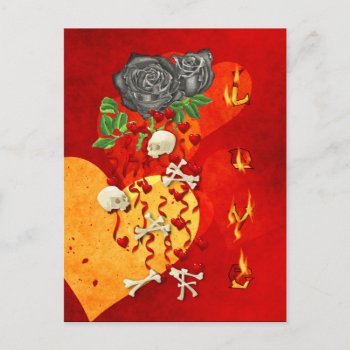 Burning Love Fire Postcard by Crazy_Card_Lady at Zazzle