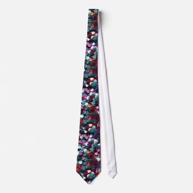 Burning Man Multicolor sequins Neck Tie (Front)