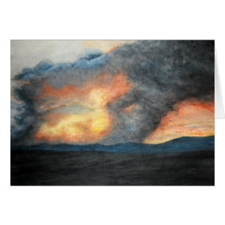 burning mountains (watercolor)