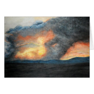 burning mountains (watercolor) cards