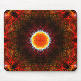Burning Nature Mandala Mouse Pad