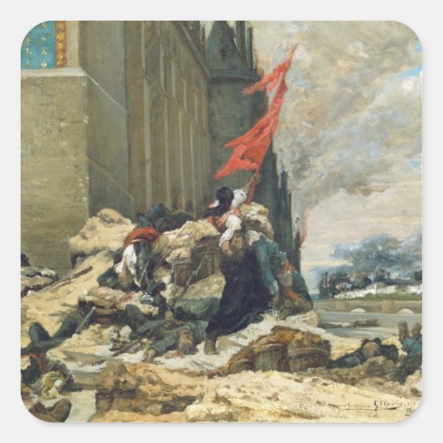 Burning of the Tuileries, 1871 Square Sticker (Front)
