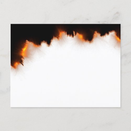 Burning Paper Background Template Area Postcard