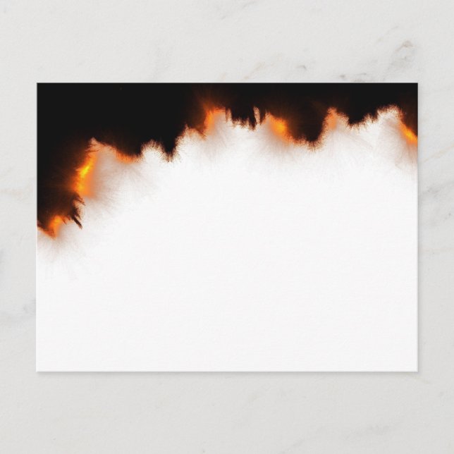 Burning Paper Background Template Area Postcard (Front)