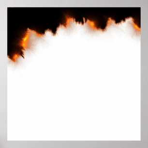 Burning Paper Background Template Area Poster