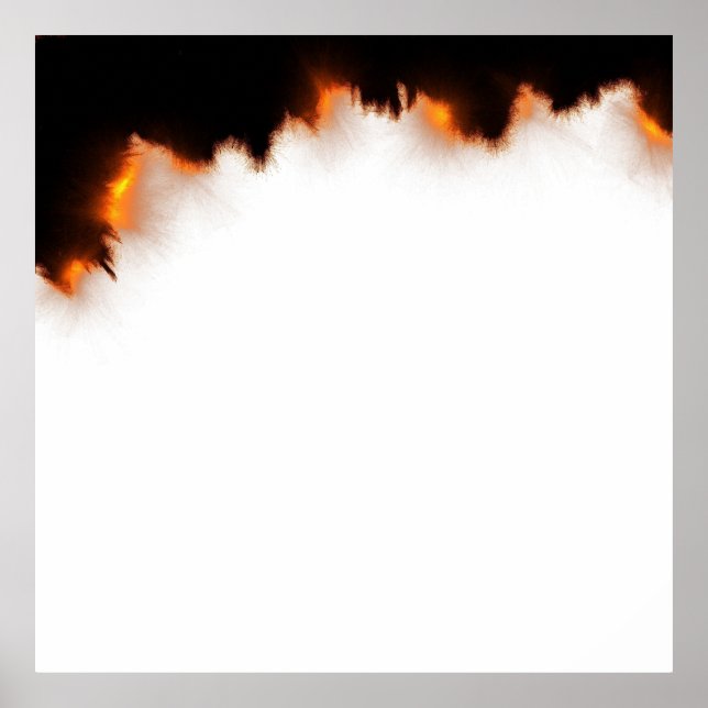 Burning Paper Background Template Area Poster (Front)