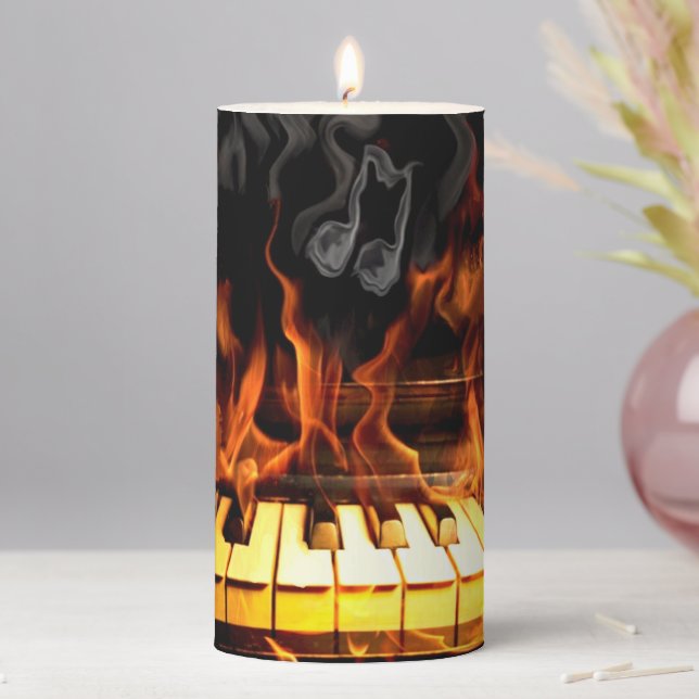 Burning Piano Candle (In Situ)