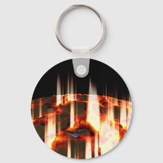 burning planet keychain